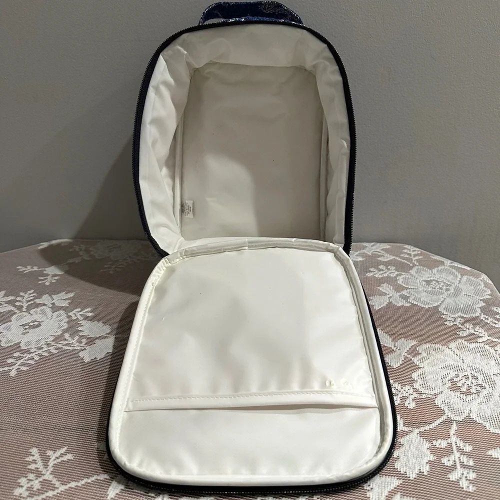 Vera Bradley Quilted Lunch Bag Seahorse‎ of Course Case Blue Nautical Pattern